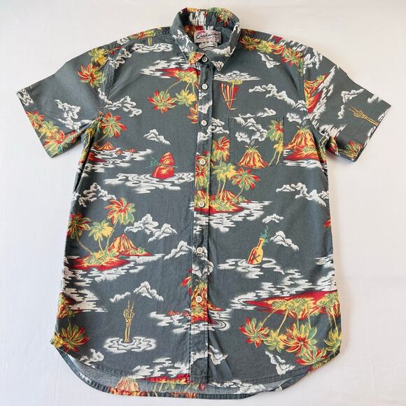 Quiksilver Modern Fit Radical Time In Paris Men's Button Down Shirt Size Small - Picture 1 of 7
